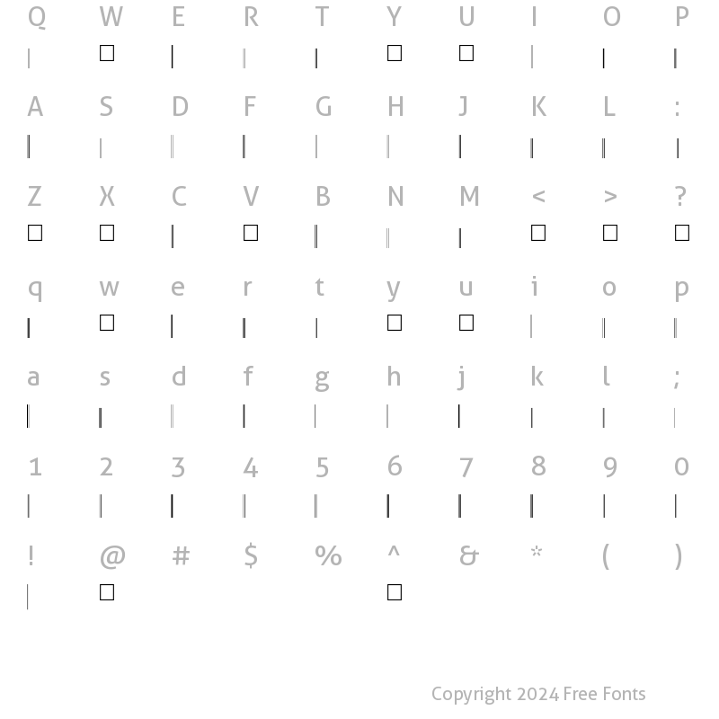 Character Map of EanBwrP72xTt Normal