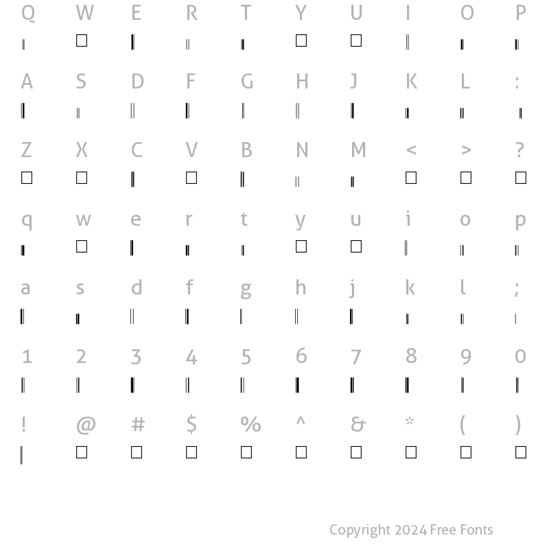 Character Map of EanP36xTt Normal