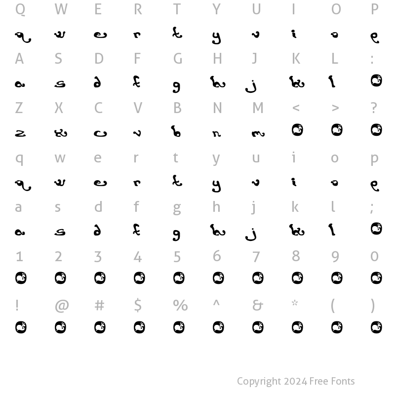 Character Map of earthling. normal