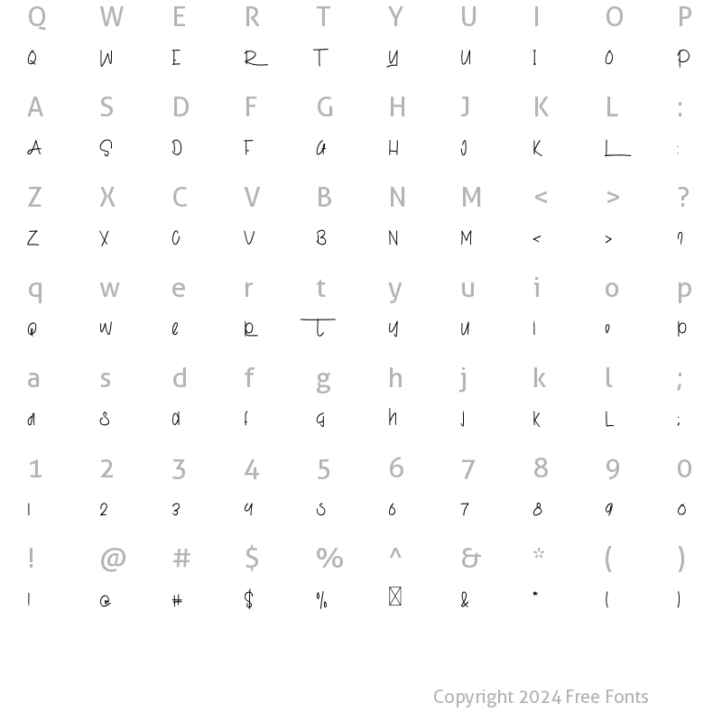 Character Map of Easter Flowers Regular