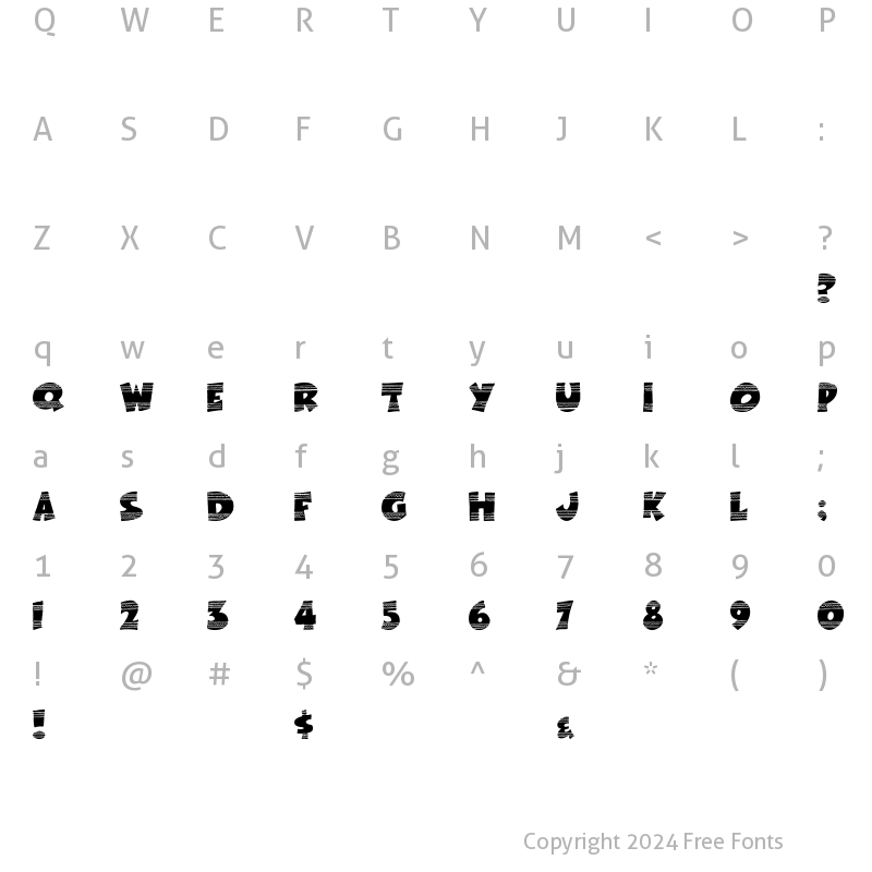 Character Map of EasterFunbyTom Regular