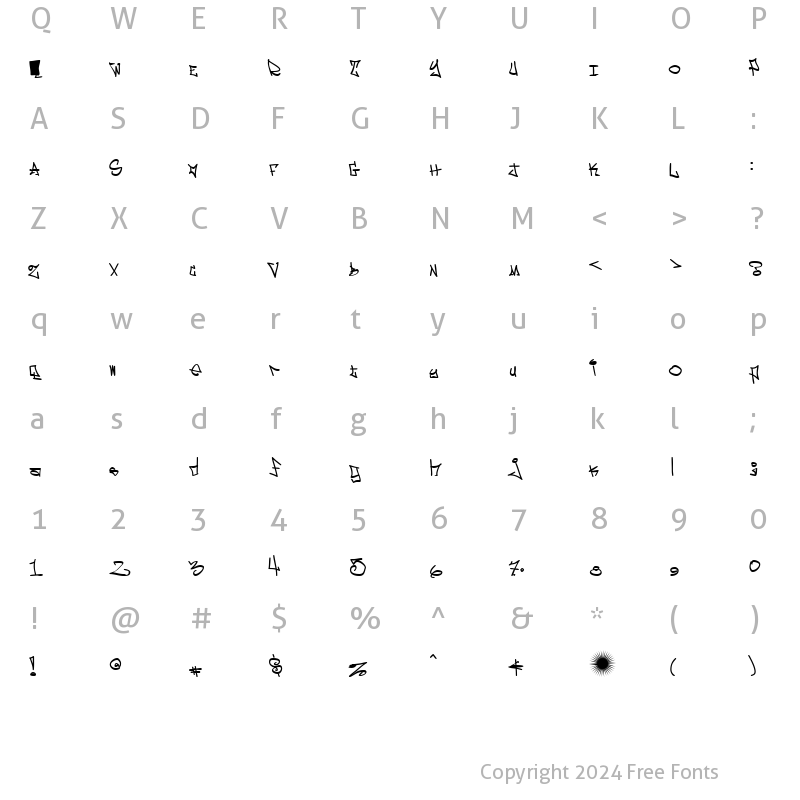 Character Map of Eastside Motel Regular