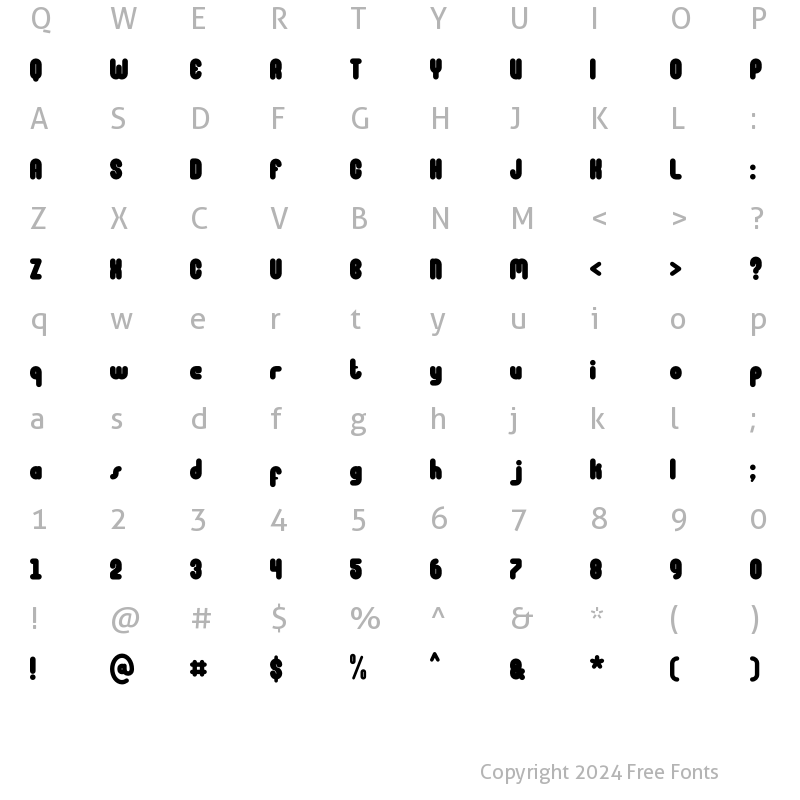 Character Map of Eatboy Regular