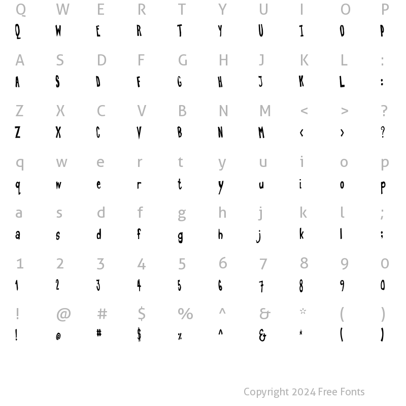 Character Map of EatpooTall Tall