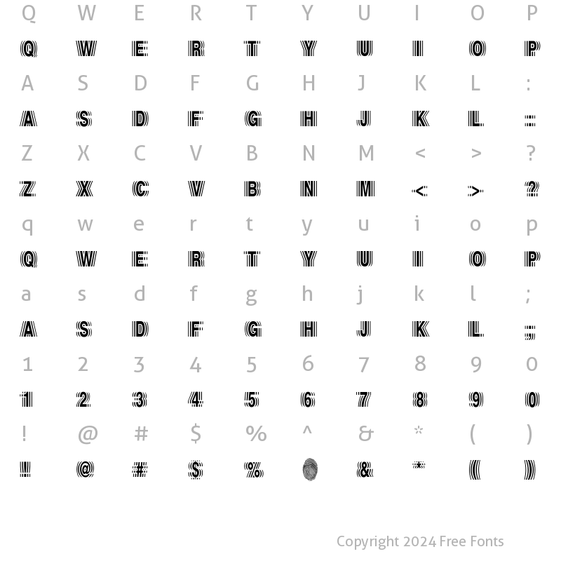 Character Map of Echo Regular