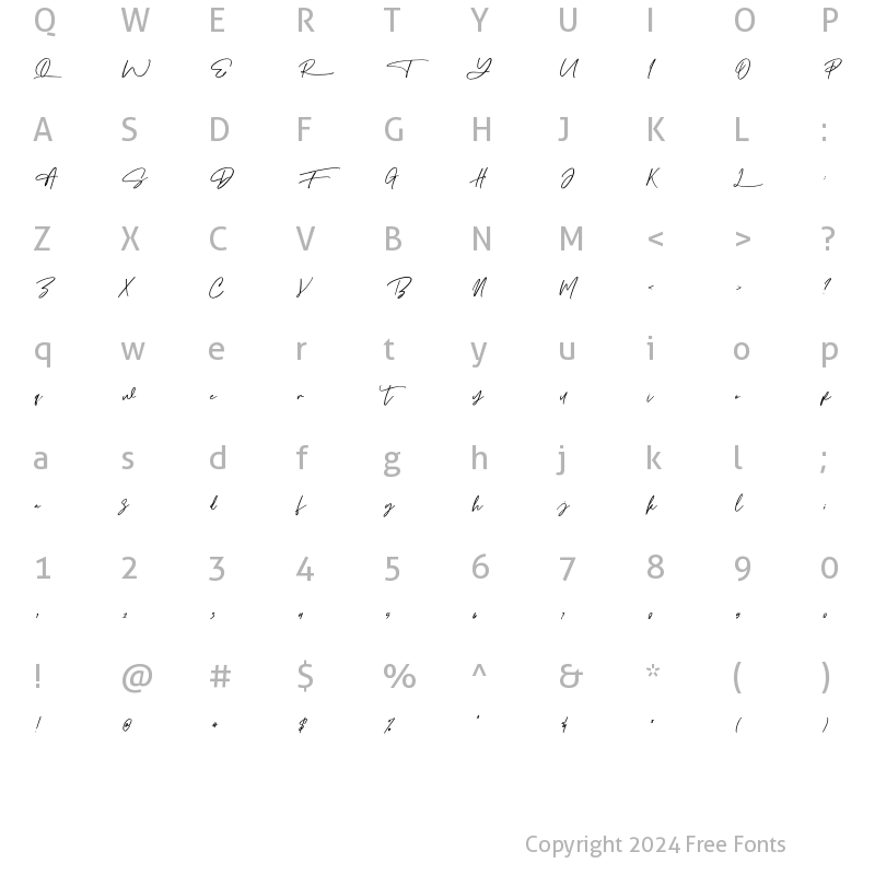 Character Map of Echountter Regular