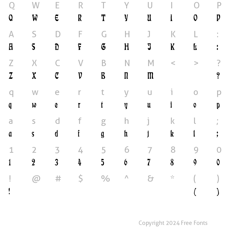 Character Map of Eckmann Cn Regular