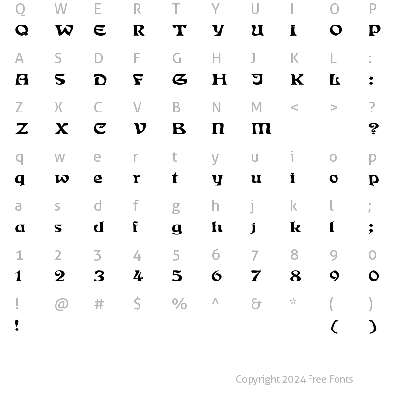 Character Map of Eckmann Ex Regular