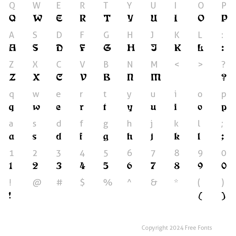 Character Map of Eckmann Wd Regular