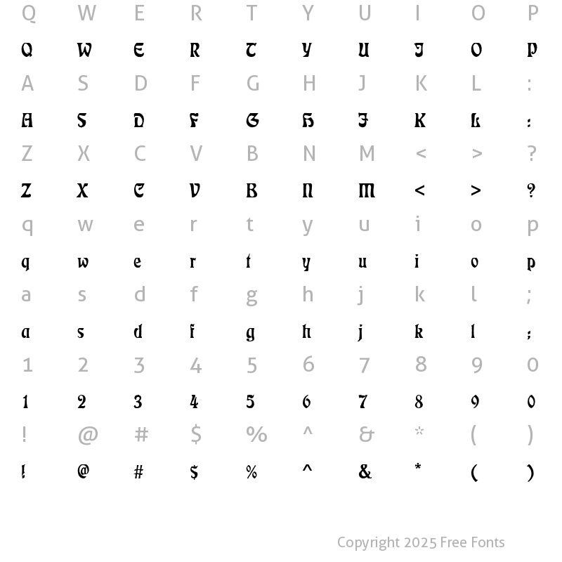 Character Map of EckmannAntD Regular