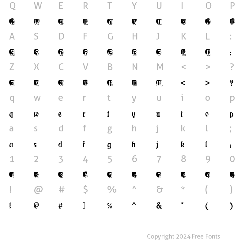 Character Map of EckmannIniD Regular