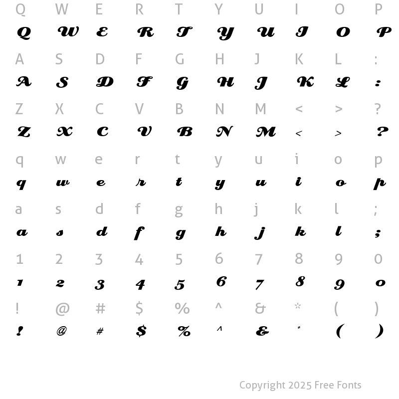 Character Map of Eclat Medium