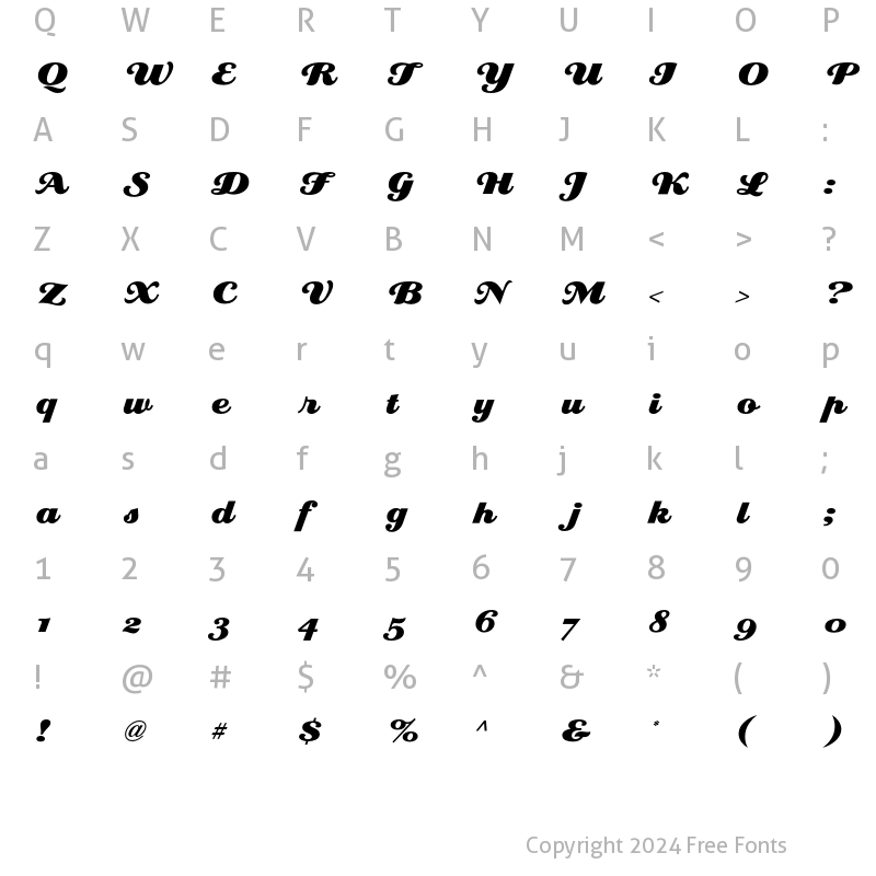 Character Map of EclatICG Regular