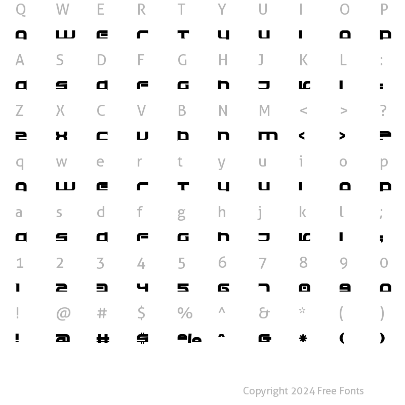 Character Map of Eclipser Regular