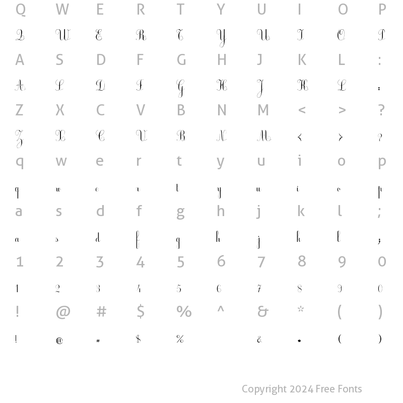 Character Map of Ecolier_court Regular