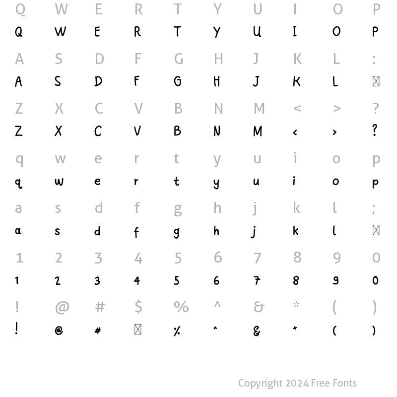 Character Map of Ecstatic Christmas Regular