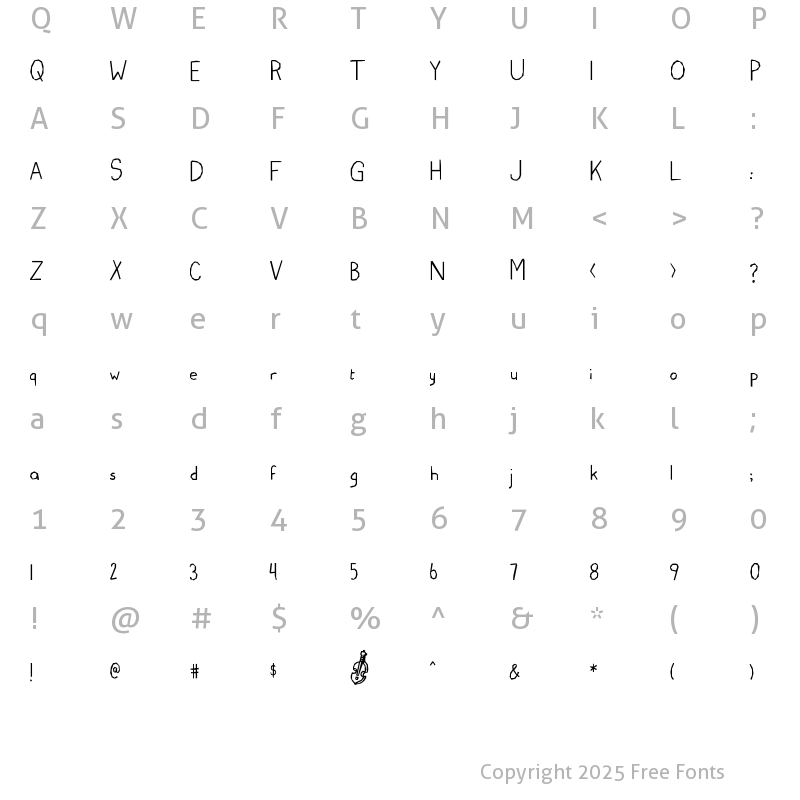 Character Map of edcom Regular