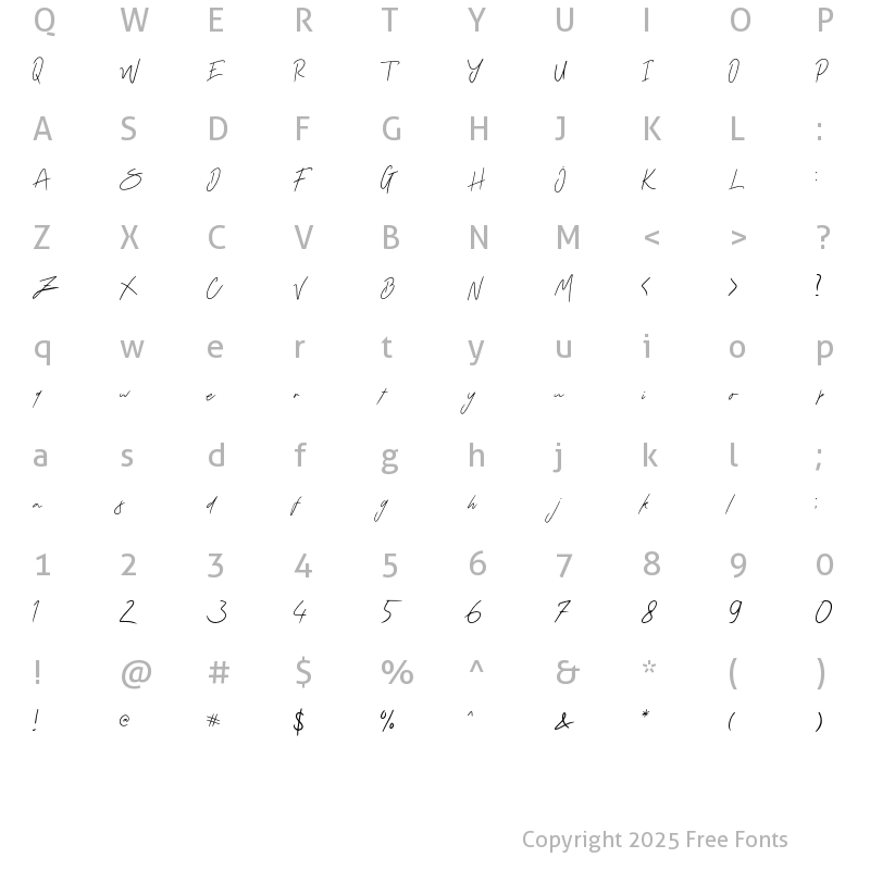 Character Map of Eddamandlouren Regular
