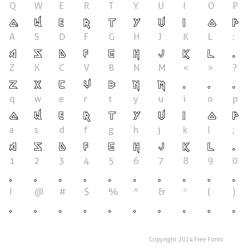 Character Map of Eddie Regular