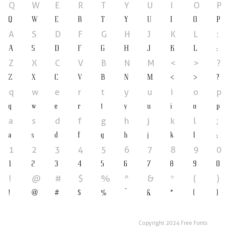 Character Map of EdenLight Regular