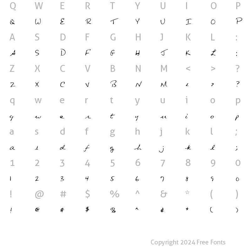 Character Map of EdgertonsHand Regular