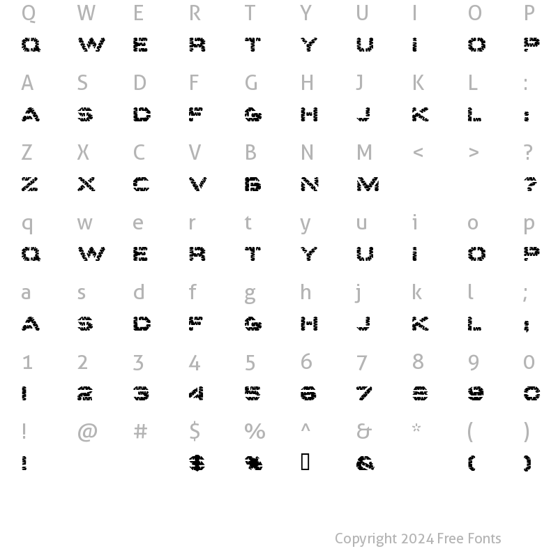 Character Map of Edgewater Regular