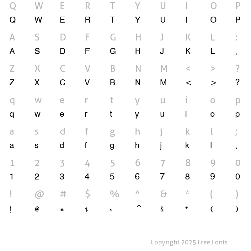 Character Map of Edilbi Souria Regular