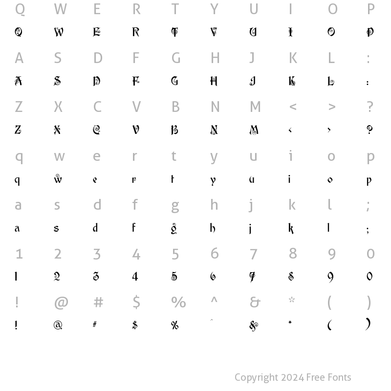 Character Map of Edisson Regular