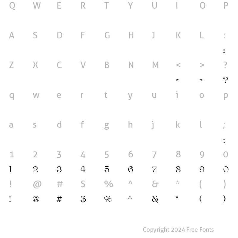 Character Map of Edita ModernBlack Regular