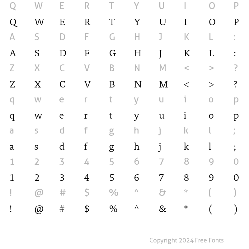 Character Map of EditSerifPro-ExtraLight Regular