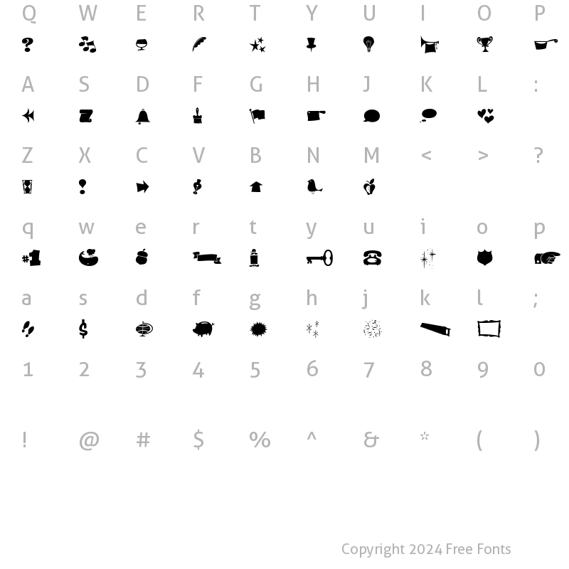 Character Map of EdTTF Bengbats