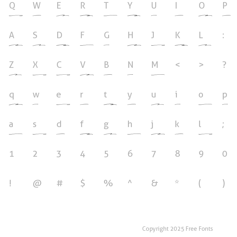 Character Map of Edward Signature Swashes