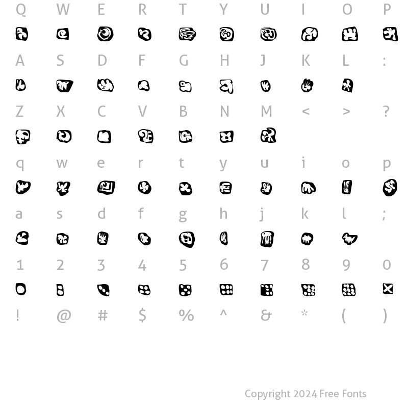 Character Map of Egg Cameo