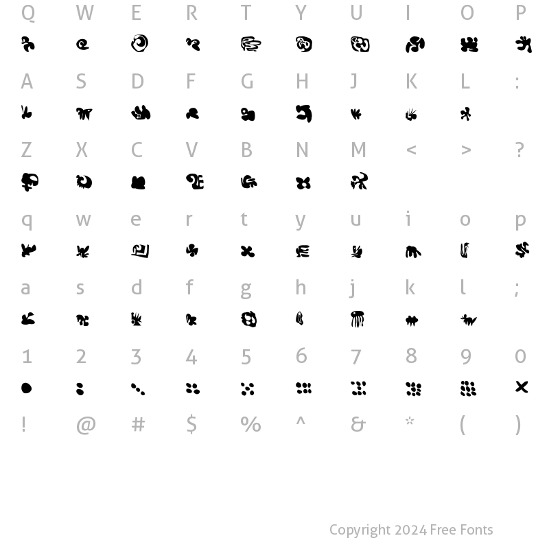 Character Map of Egg Regular