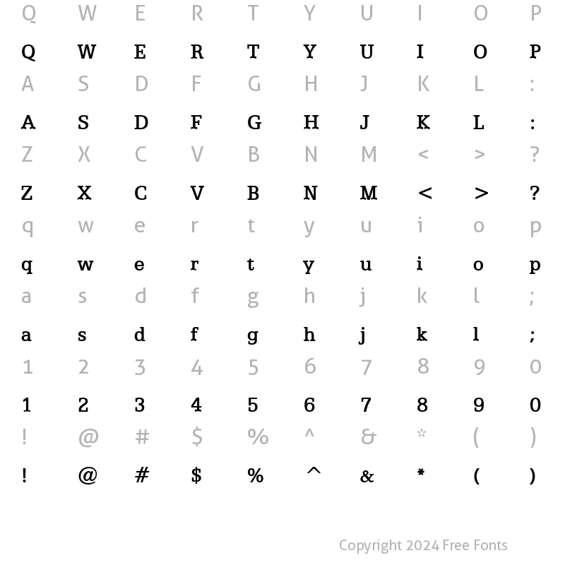 Character Map of Eggo Bold