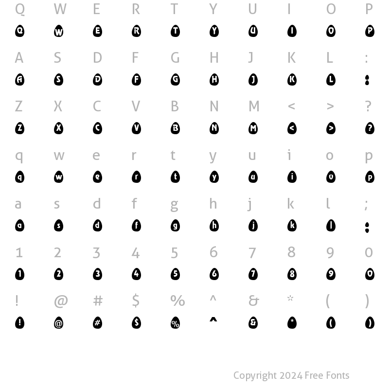 Character Map of EggsBlack Becker Normal