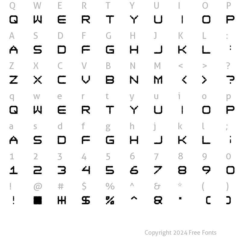 Character Map of Ego trip Fat Regular