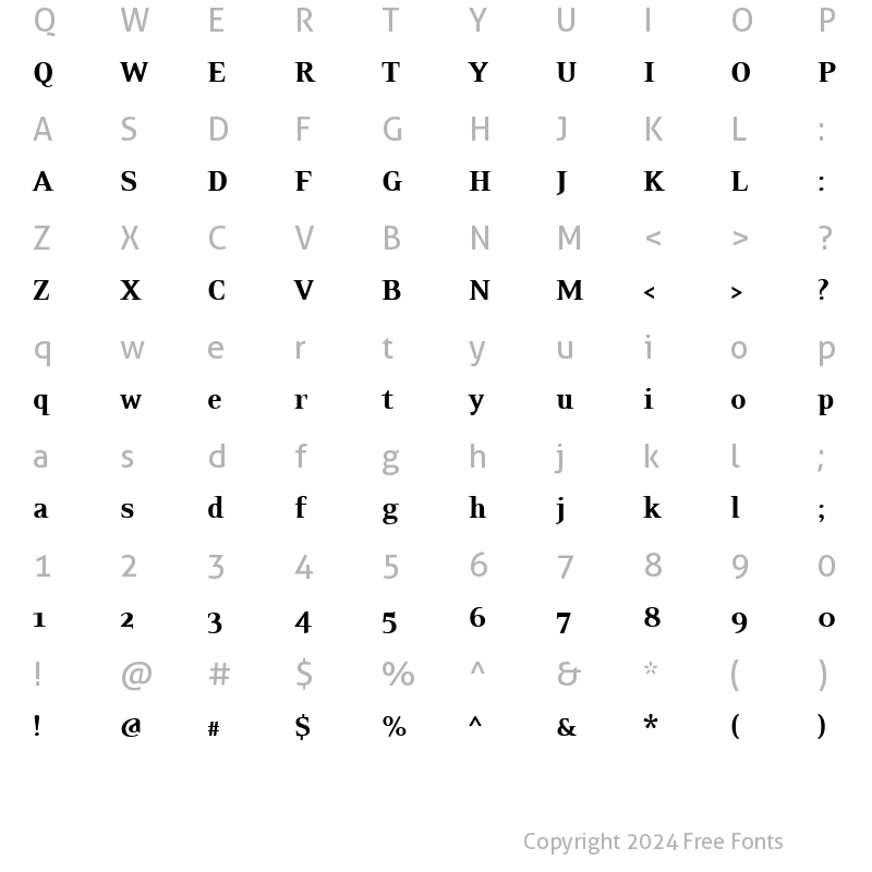 Character Map of EideticNeoBlack Regular