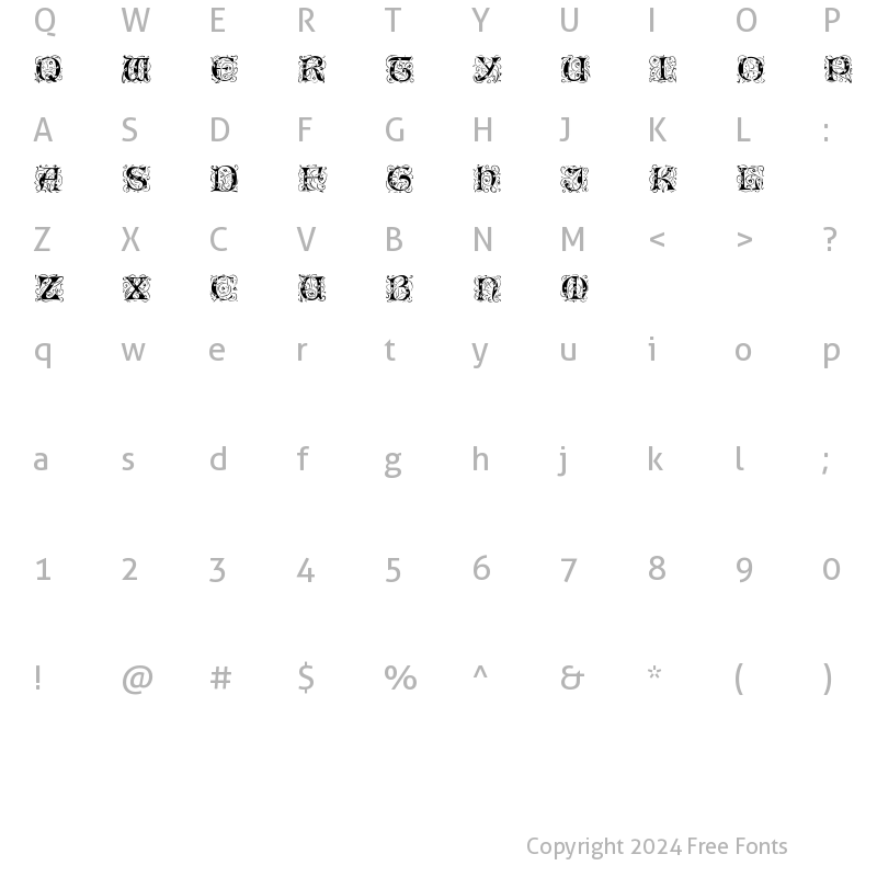 Character Map of EileenCaps Black Regular