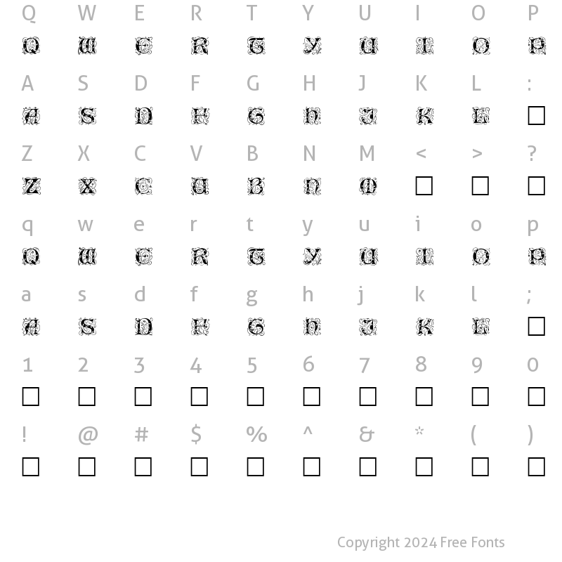 Character Map of EileenCaps-Black Regular