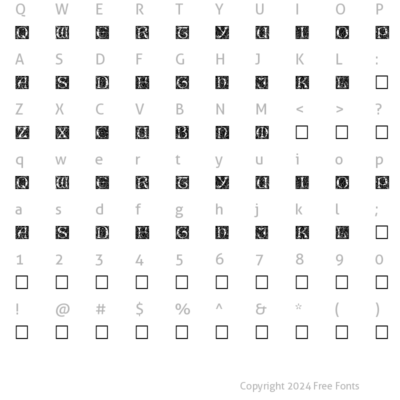 Character Map of EileenCaps Regular