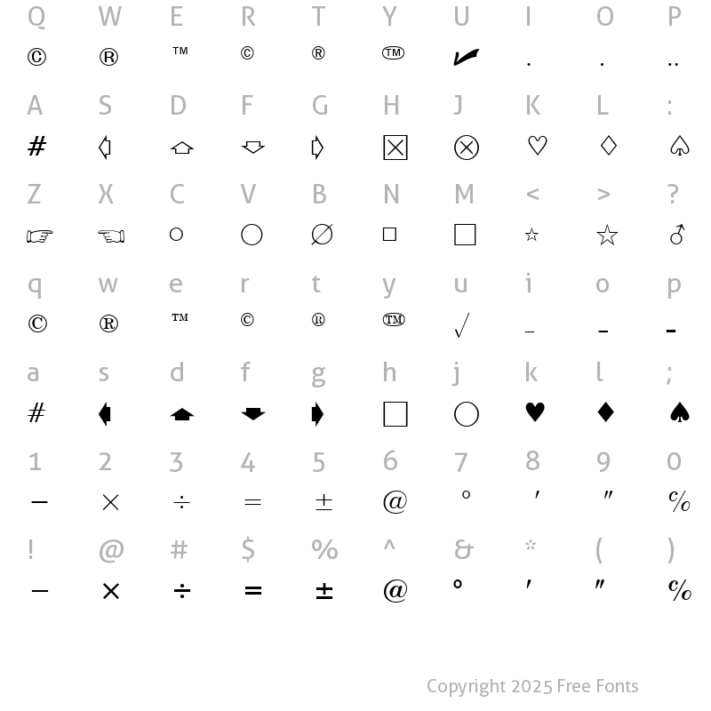 Character Map of EisagoNewsSSK Regular