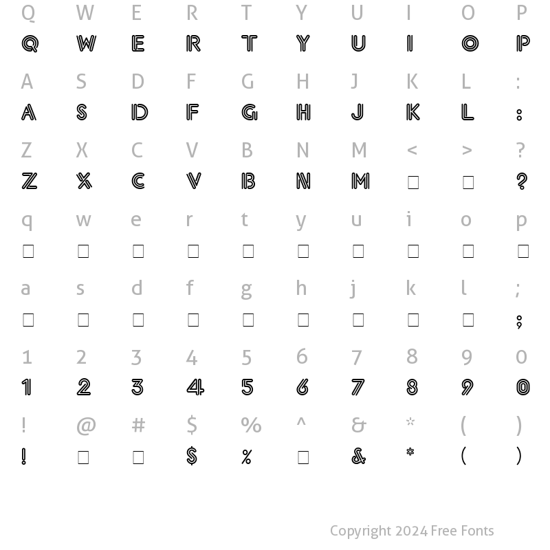 Character Map of Eklektic Normal