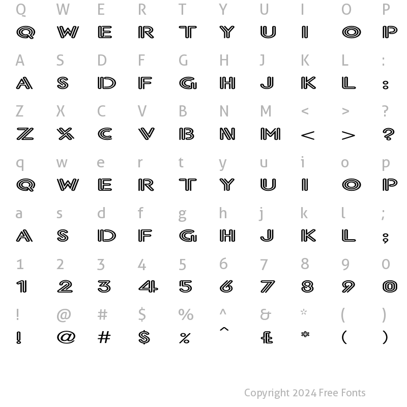 Character Map of Eklektic-Normal Ex Regular