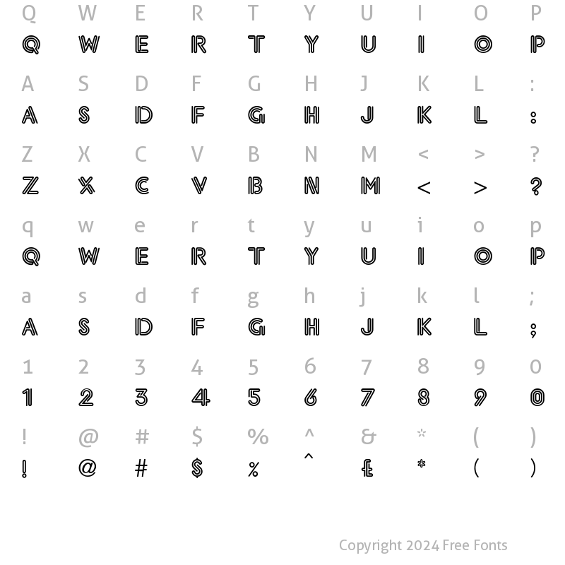 Character Map of Eklektic-Normal-Light Regular