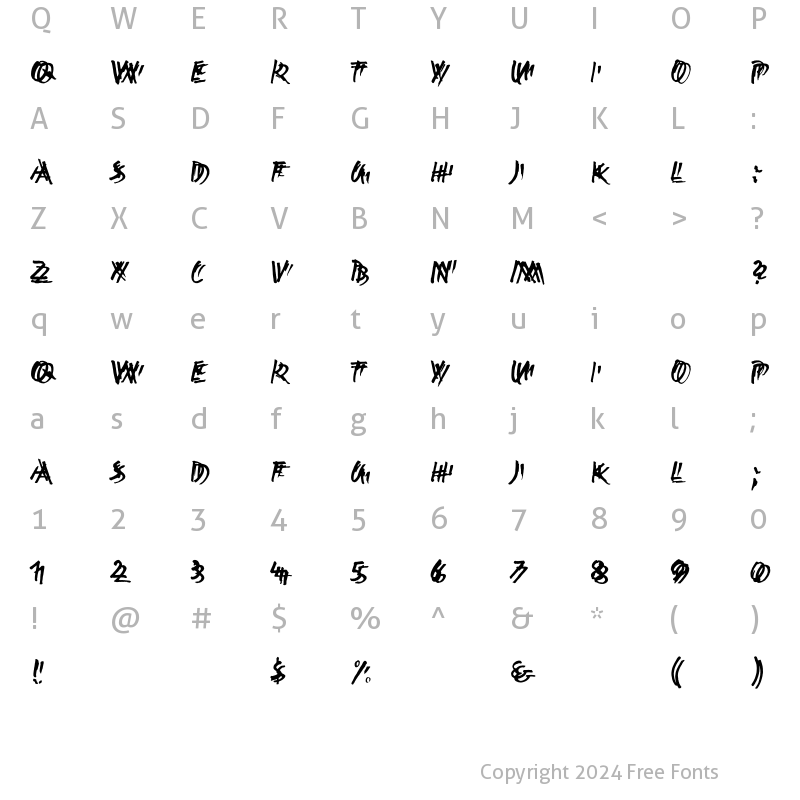 Character Map of Ekttor Light Regular