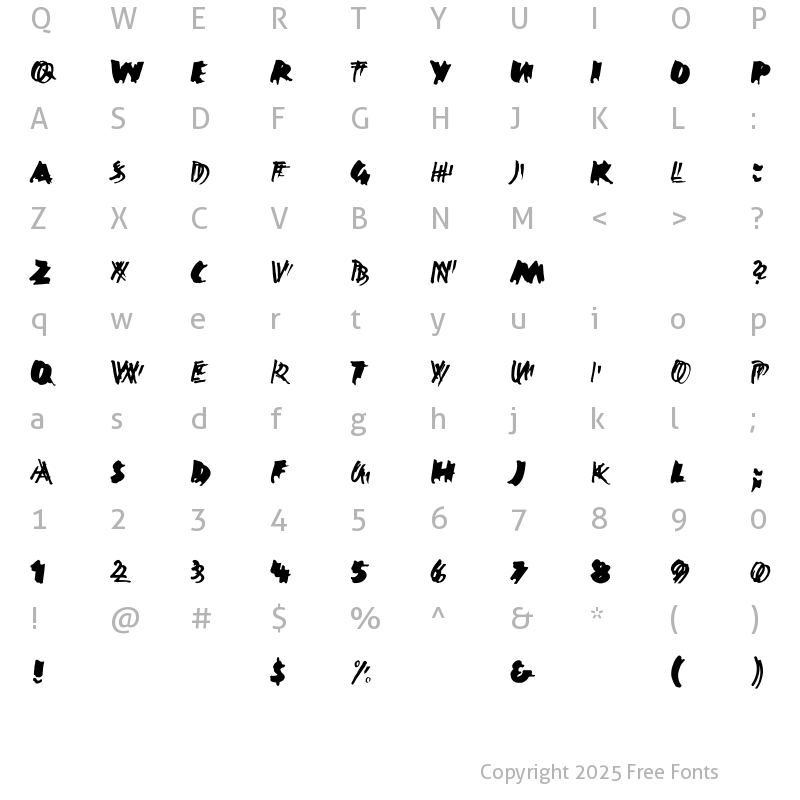 Character Map of Ekttor Mixed Regular