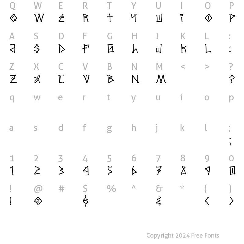 Character Map of El Barrio Regular