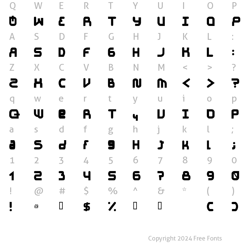 Character Map of el Jay mixmix Bold