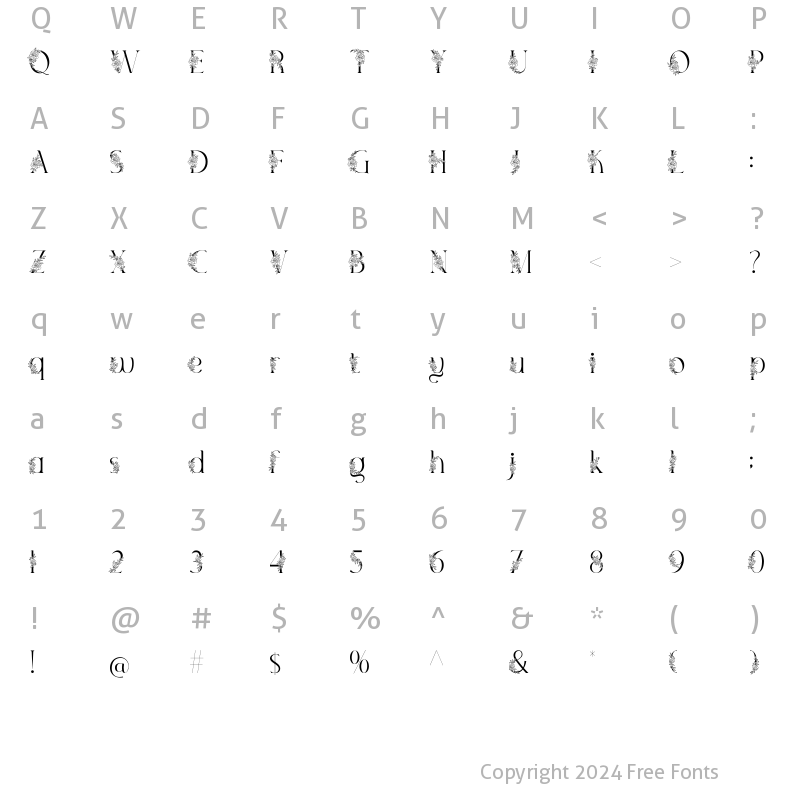 Character Map of El Katana Alt FloOne Light Alt FloOne Light